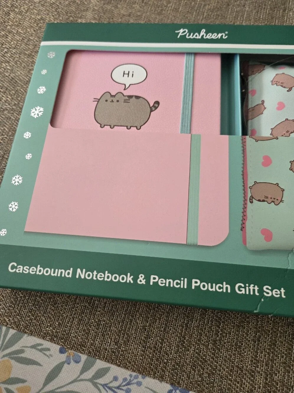 Pusheen Pink and Mint Casebound Notebook & Pencil Pouch Gift Set